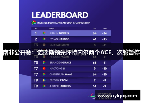 南非公开赛：诺瑞斯领先怀特内尔两个ACE，次轮暂停
